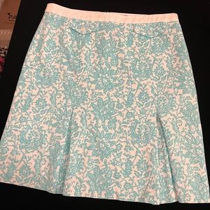 Oscar De La  rental A-line  blue and white floral excellent condition size 12
